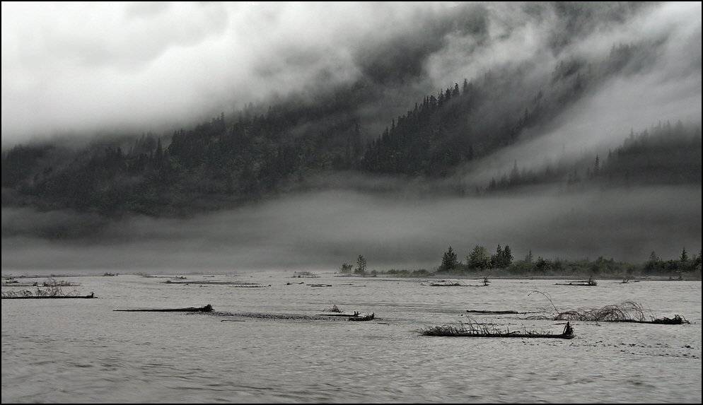 аляска, дождь, туман, Yurma