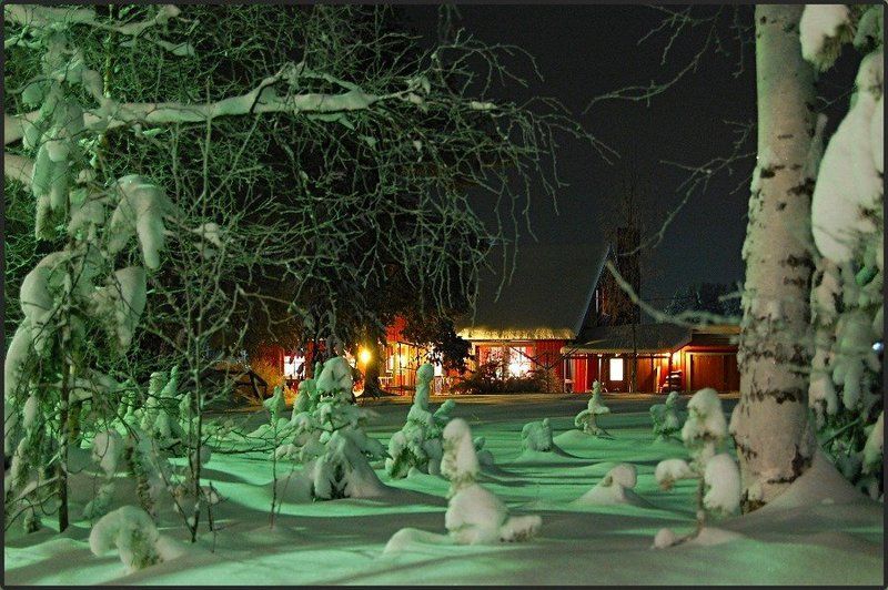 зима, , , снег, , , лапландия, , , швеция, , , сказка, , , иней Домик гномов фото превью