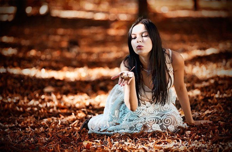 настя, портрет, девушки, природа Сказочный лес фото превью