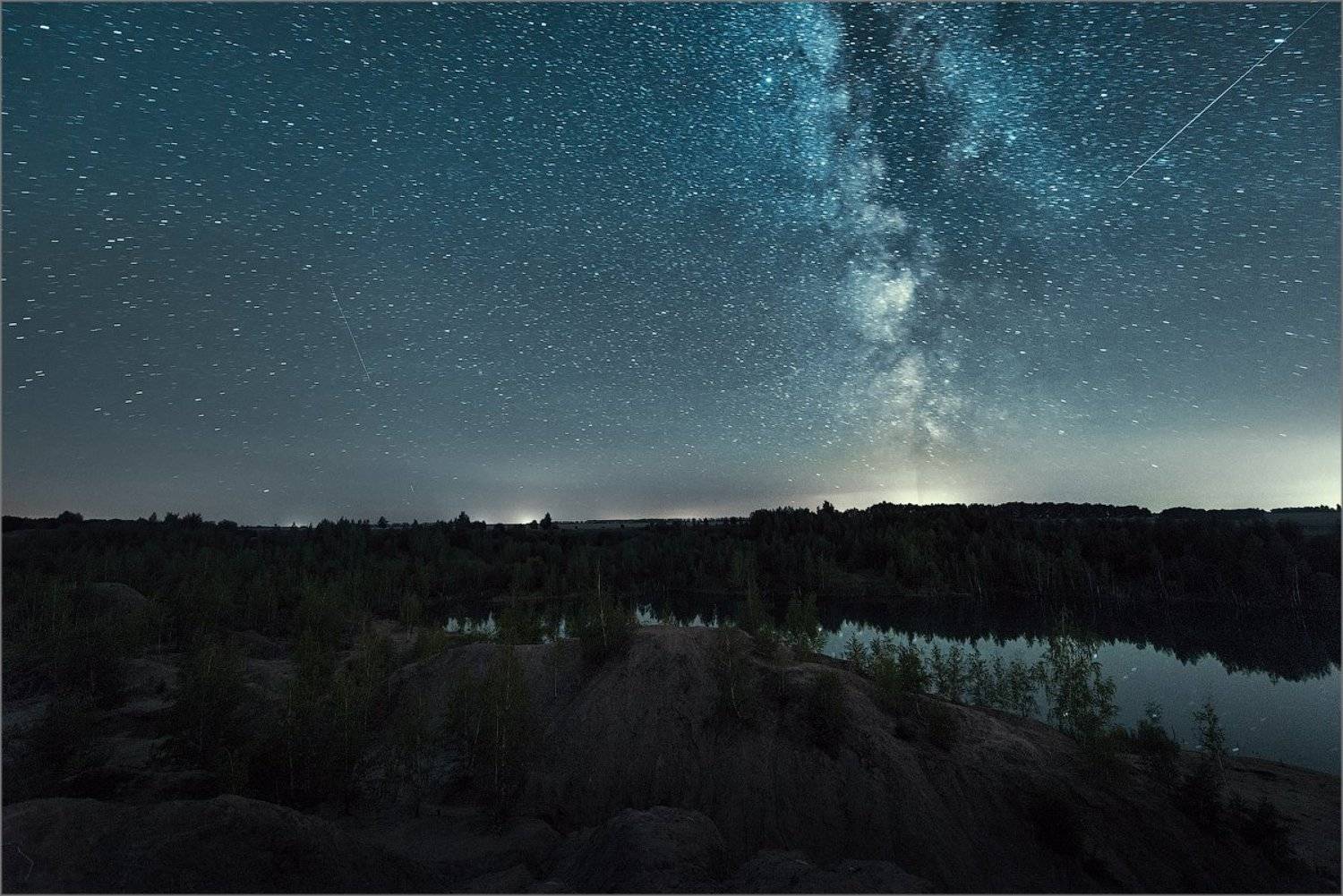 ночь, россия, звезды, млечный путь, тульская область, Elena Petrova
