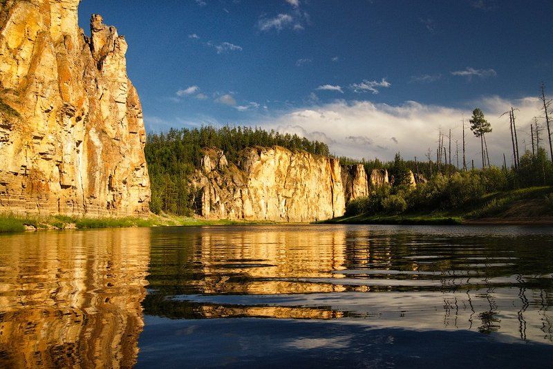 Река Синяя, Синские столбы, Якутия Золото реки Синей фото превью