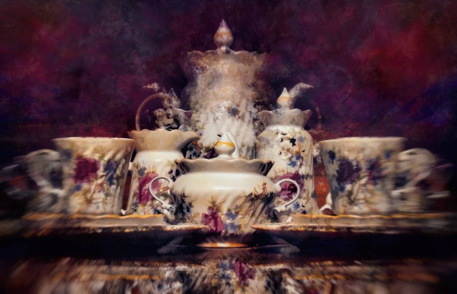 сервиз, чашки, натюрморт, цвет, Балабан Ярослав