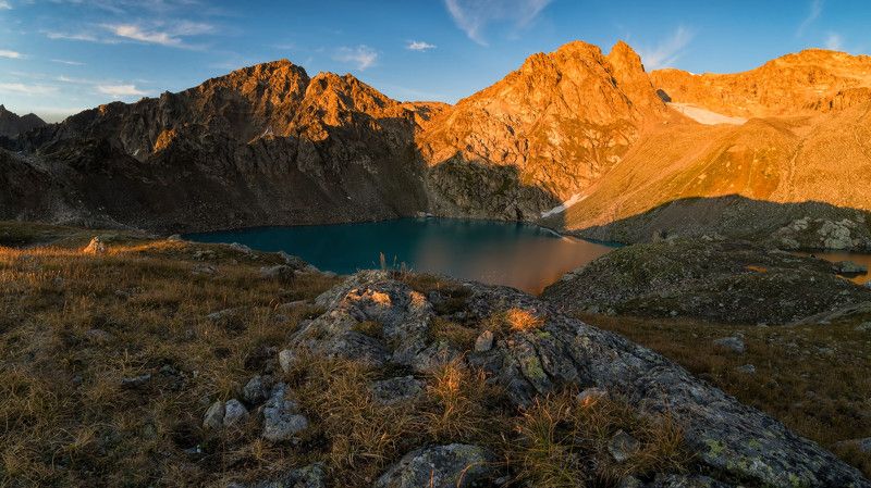 архыз, горы, карачаево-черкесия, софийские озера, утро Золото Маккены фото превью