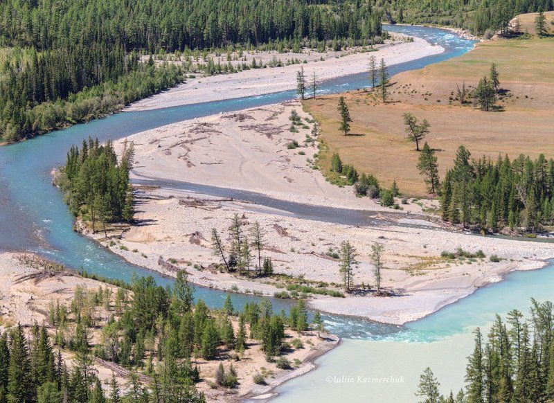 реки, горы, алтай, слияние рек, вода, снег, долина, простор Голубые Артерии Земли. Алтай фото превью
