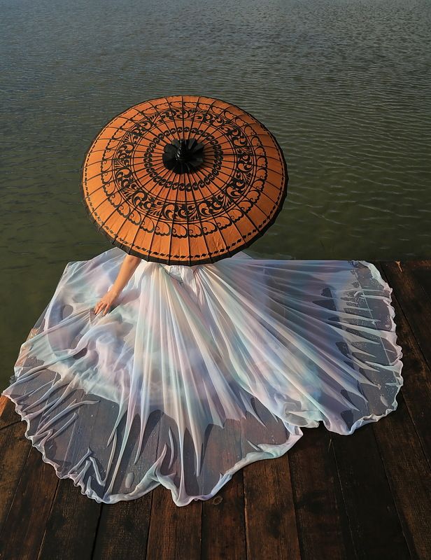 Кружева.Зонтик.Плот.Озеро Кружева фото превью