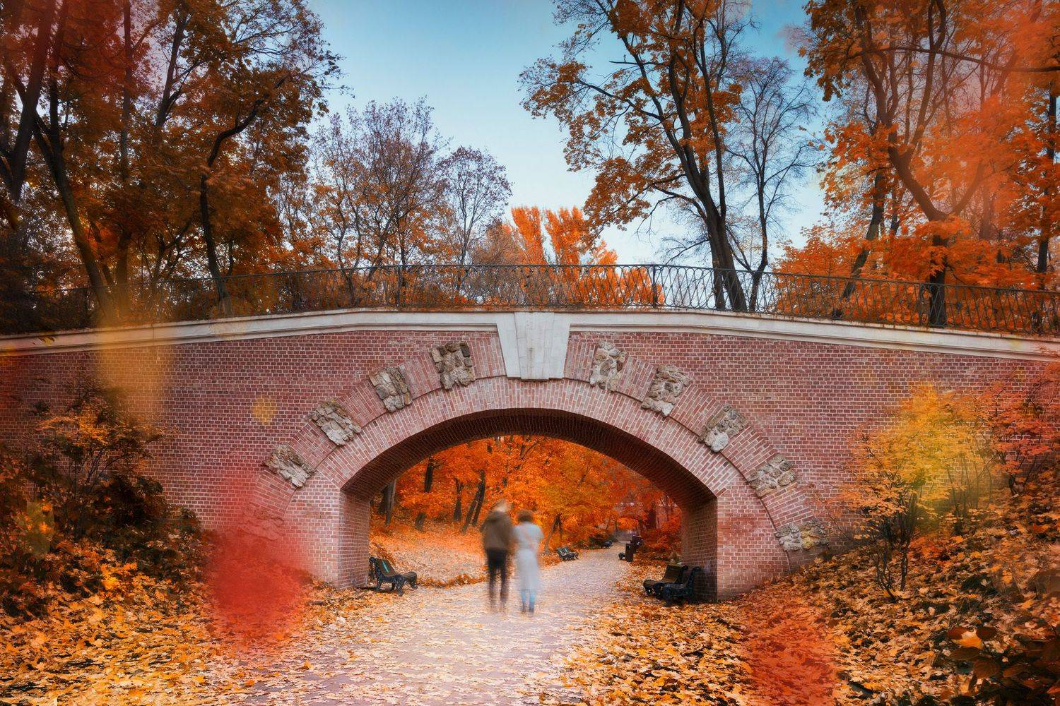 осень, мостик, Валерий Вождаев