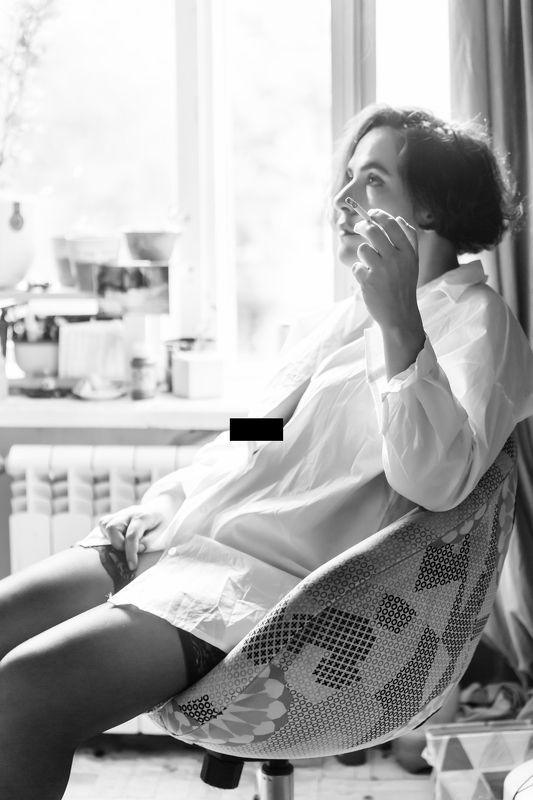 portrait, woman portrait, portrature, bw, bnw, black and white, people,monochrome, портрет, женский портрет, женщина, чб, черно-белый портрет, черно-белая фотография, чулки, ню, nude, stockings, *** фото превью