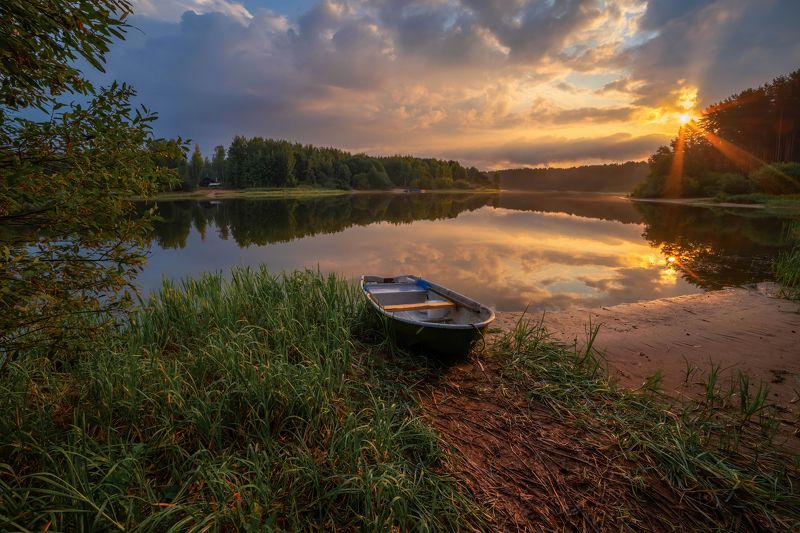 про начало сентября, тихое утро и маленькую речку фото превью