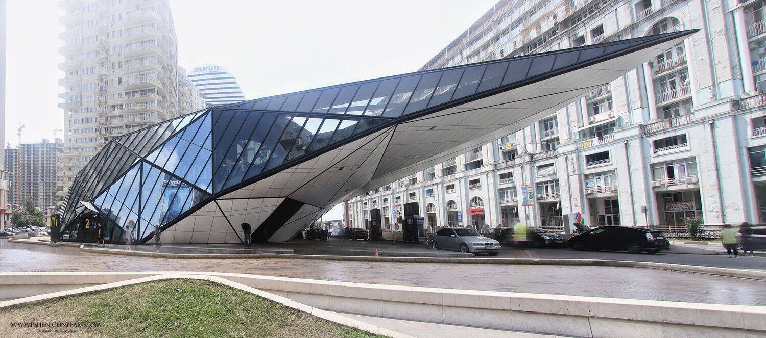 архитектура, городской пейзаж, батуми, параметрическая архитектура, консоль, минимализм, современные здания, Пшеничный Андрей