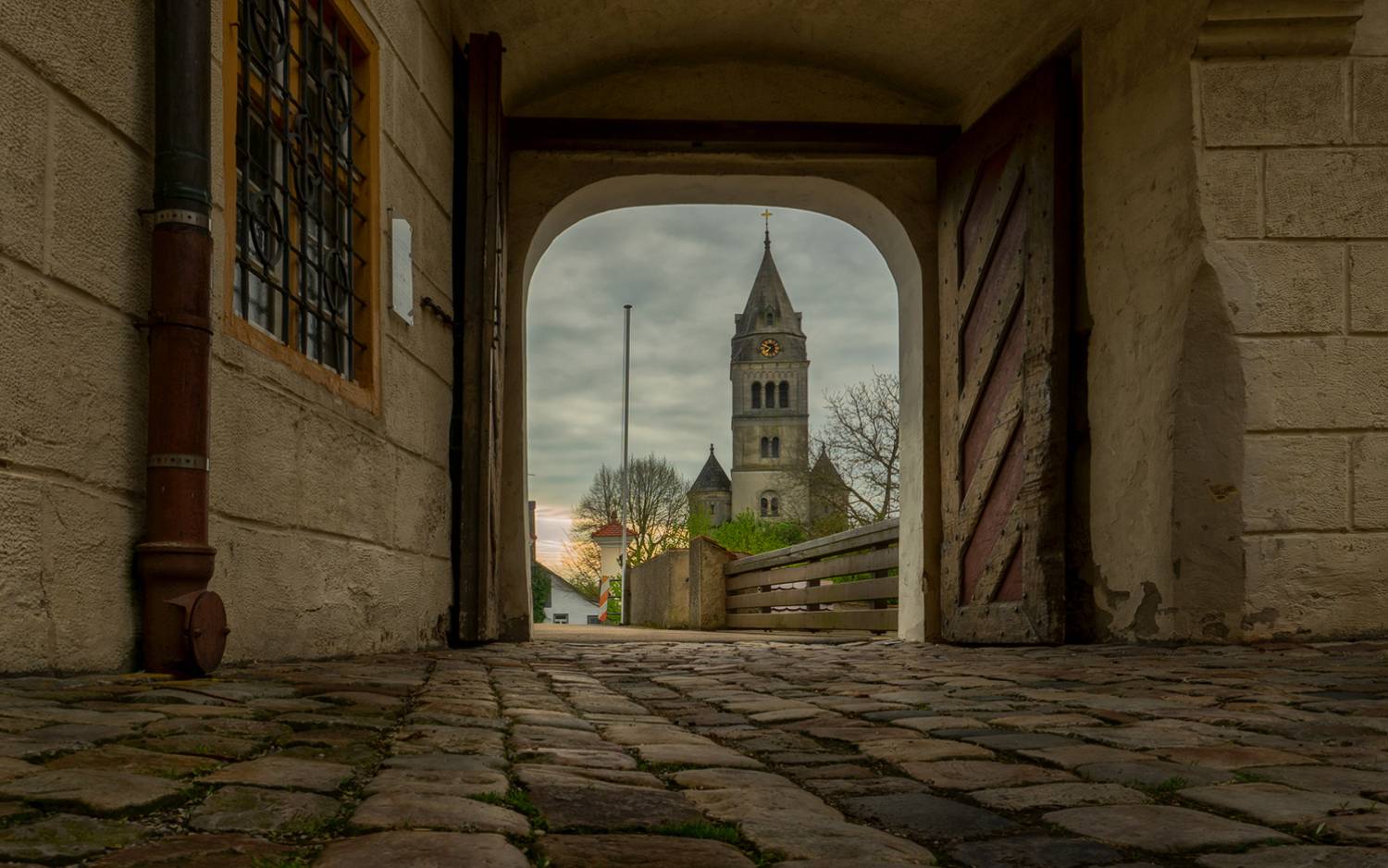 замок, старина, германия, брусчатка, арка, церковь, Alexandr Zypin