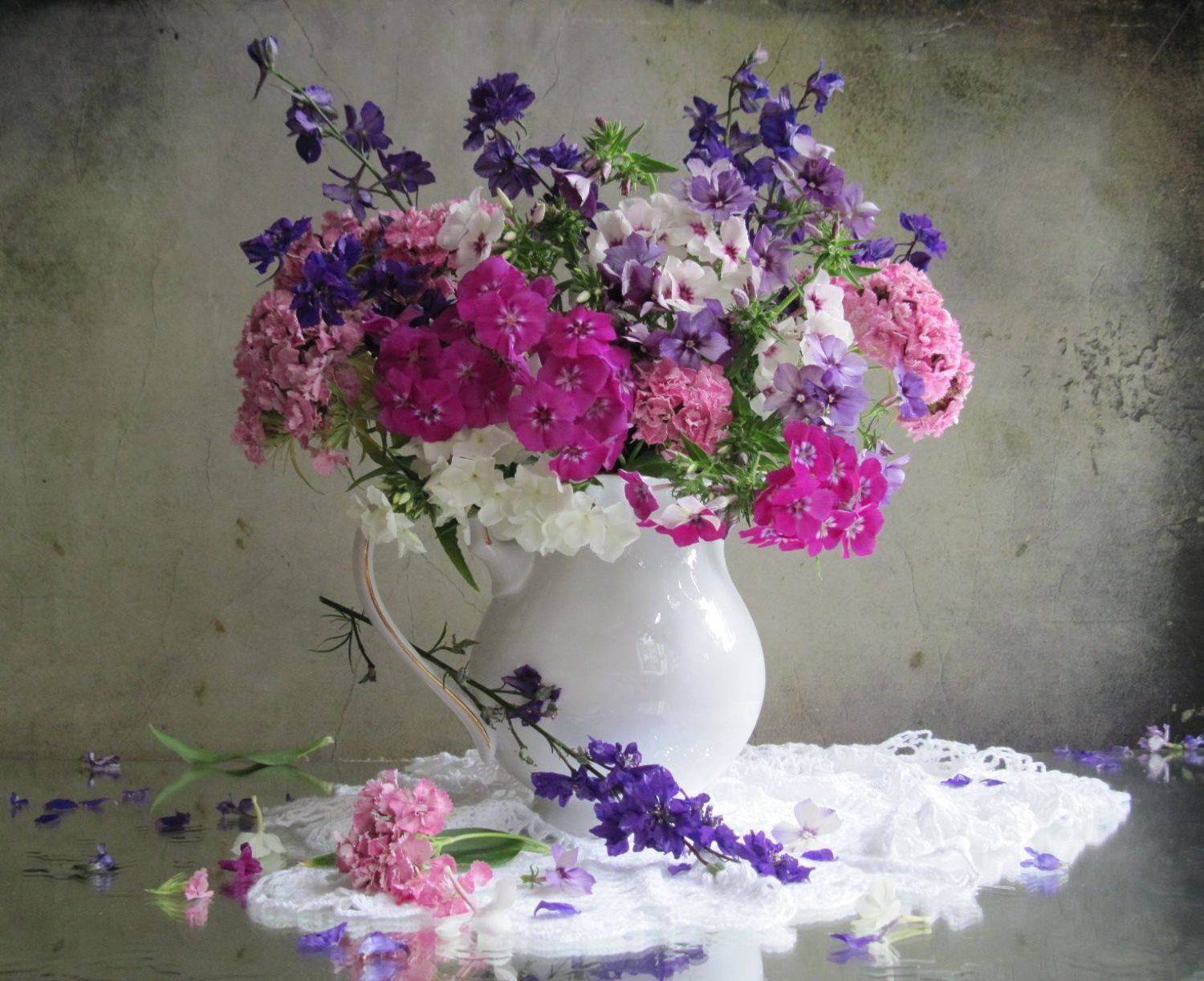 флоксы, гвоздика, днльфиниум, Наталия Тихомирова