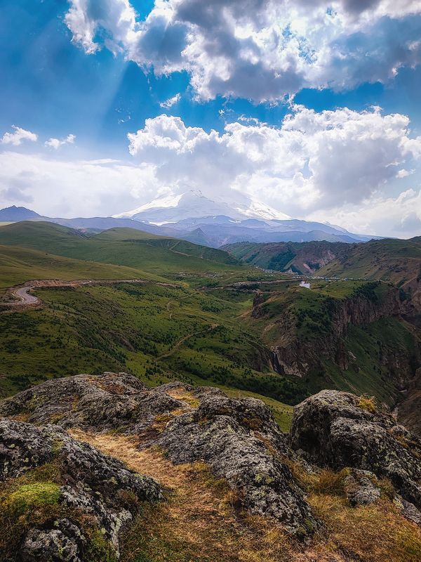 пейзаж, Эльбрус, вулкан Затихший великан фото превью