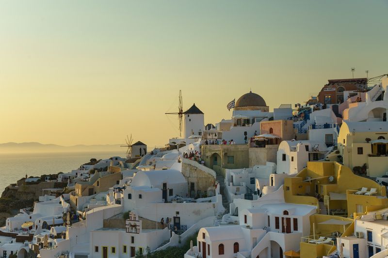 закат на Санторини фото превью