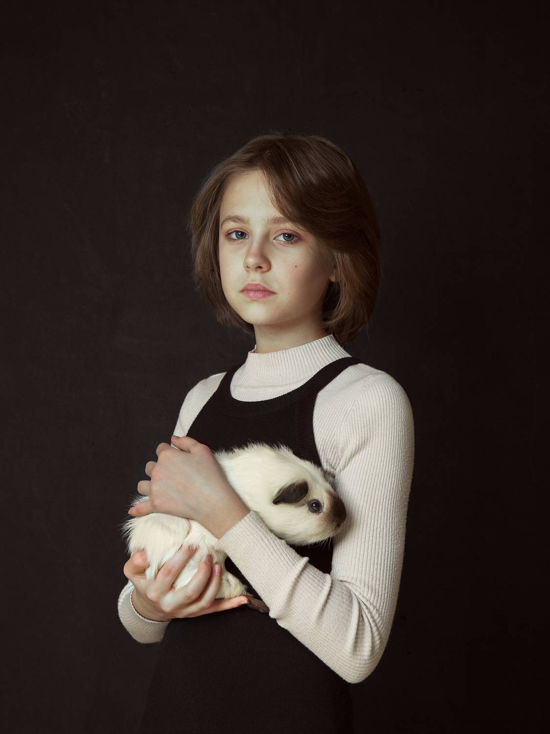 портрет,девочка,морская свинка ,файн арт, Афанасьева Татьяна