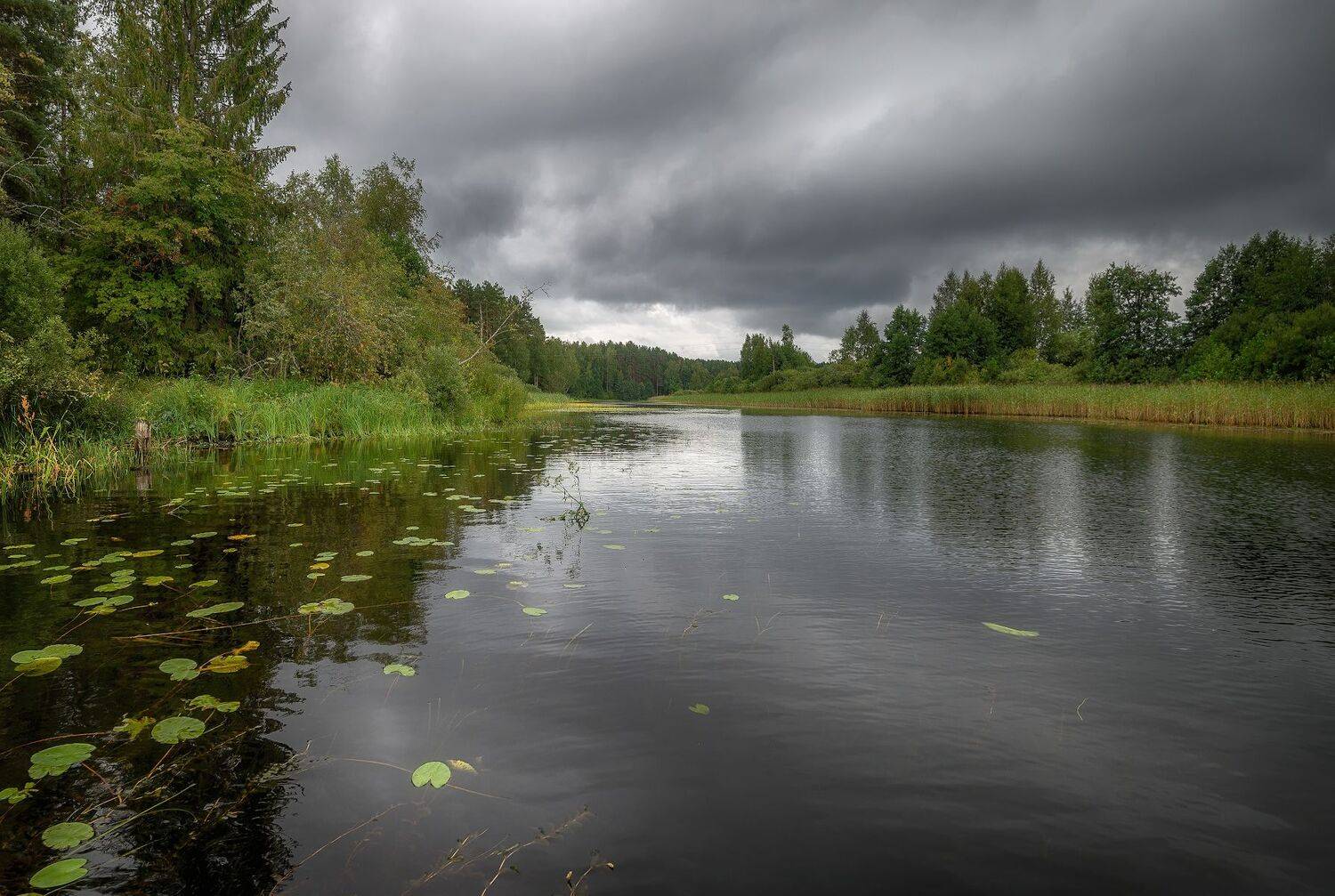река, тучи, Сергей Аникин