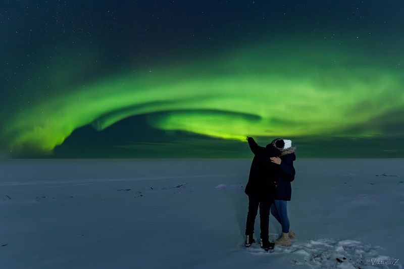 северное сияние, полярное сияние, заполярье, aurora borealis, polar lights Видишь ту звезду? фото превью