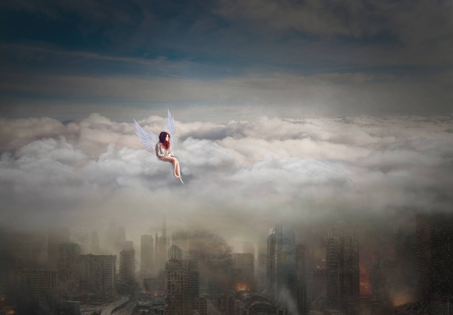 ангел, облака, Sergii Vidov