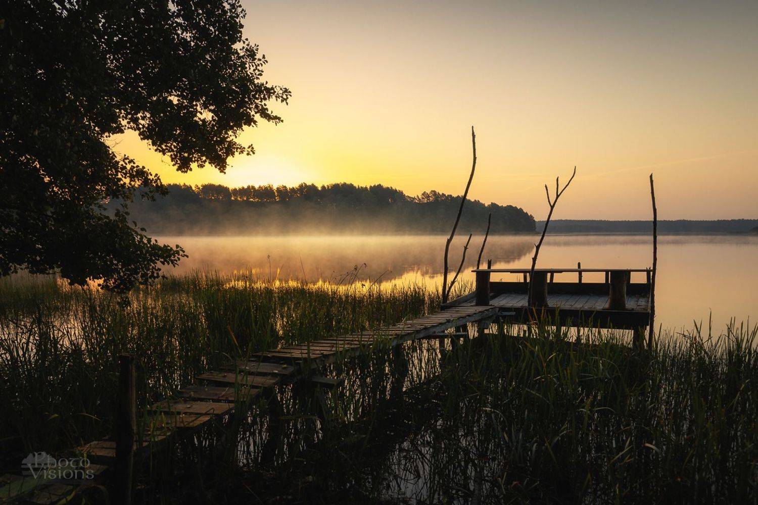 sunrise,fog,foggy,lake,shore,lakeside,shoreline,landscape,misty,, Photo Visions