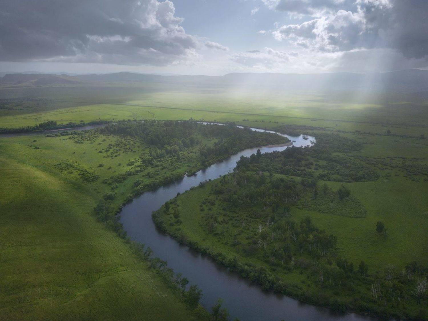 хакасия, сибирь, свет, лето, голубое небо, Марина Огнева