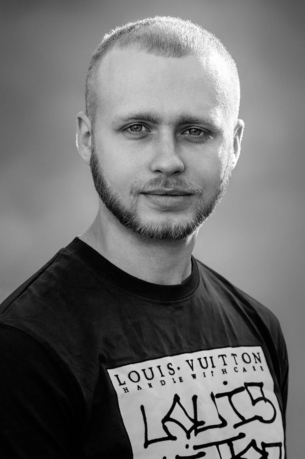 портрет, парень, чб, Дёгтев Евгений