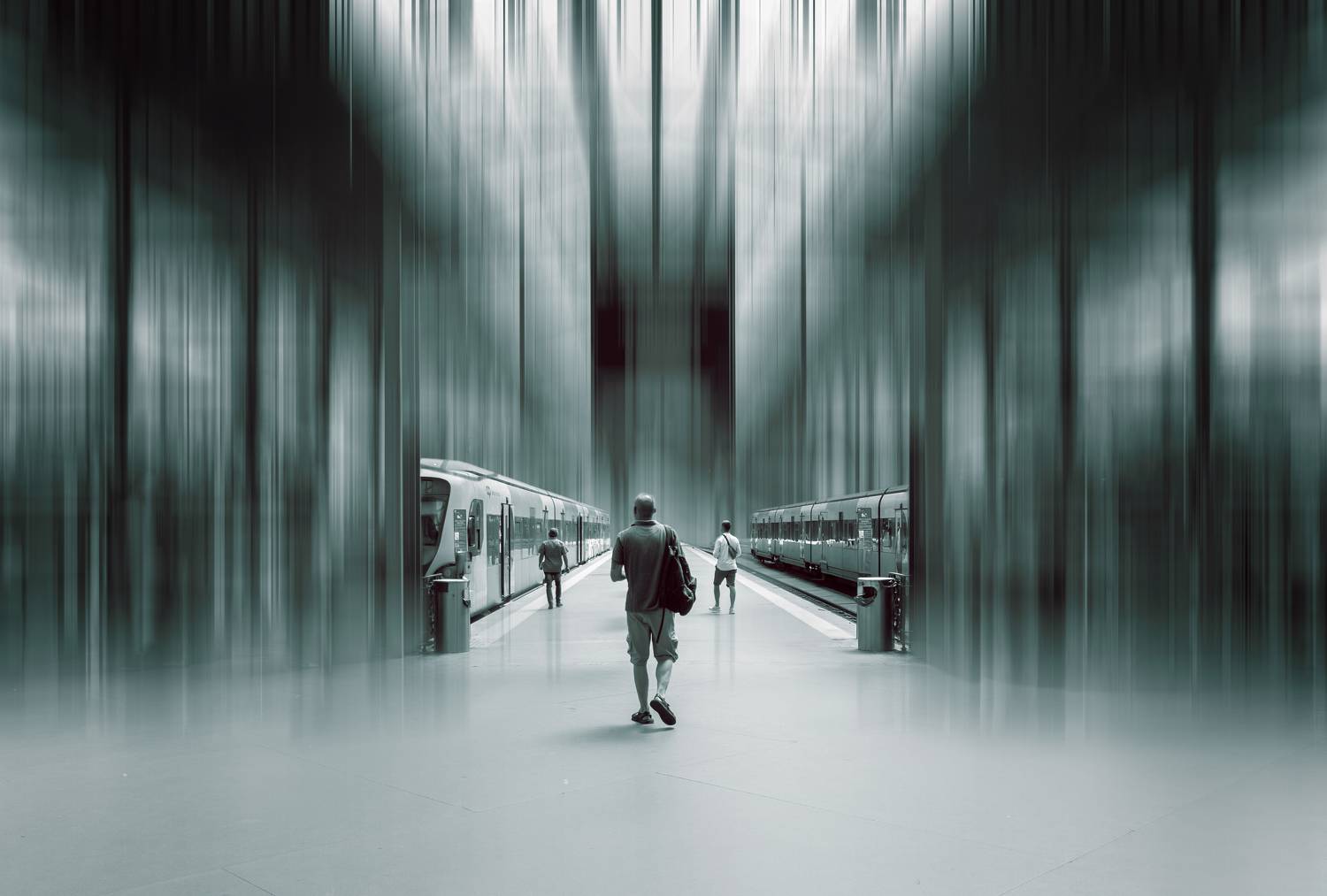 estaci&oacute;n, tren, gente,, Agus