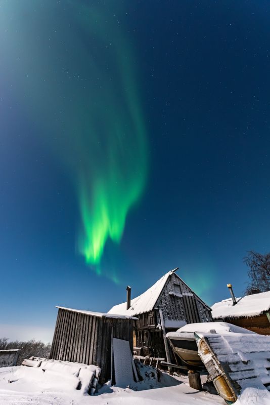 северное сияние, полярное сияние, заполярье, aurora borealis, polar lights Поймать за хвост фото превью