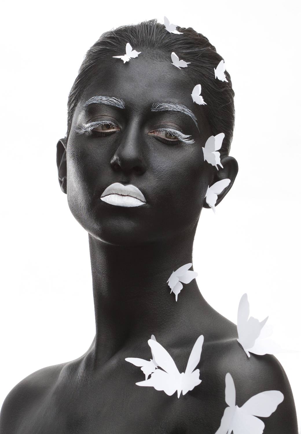 девушка, модель, портрет, макияж, образ, чёрный, Дёгтев Евгений