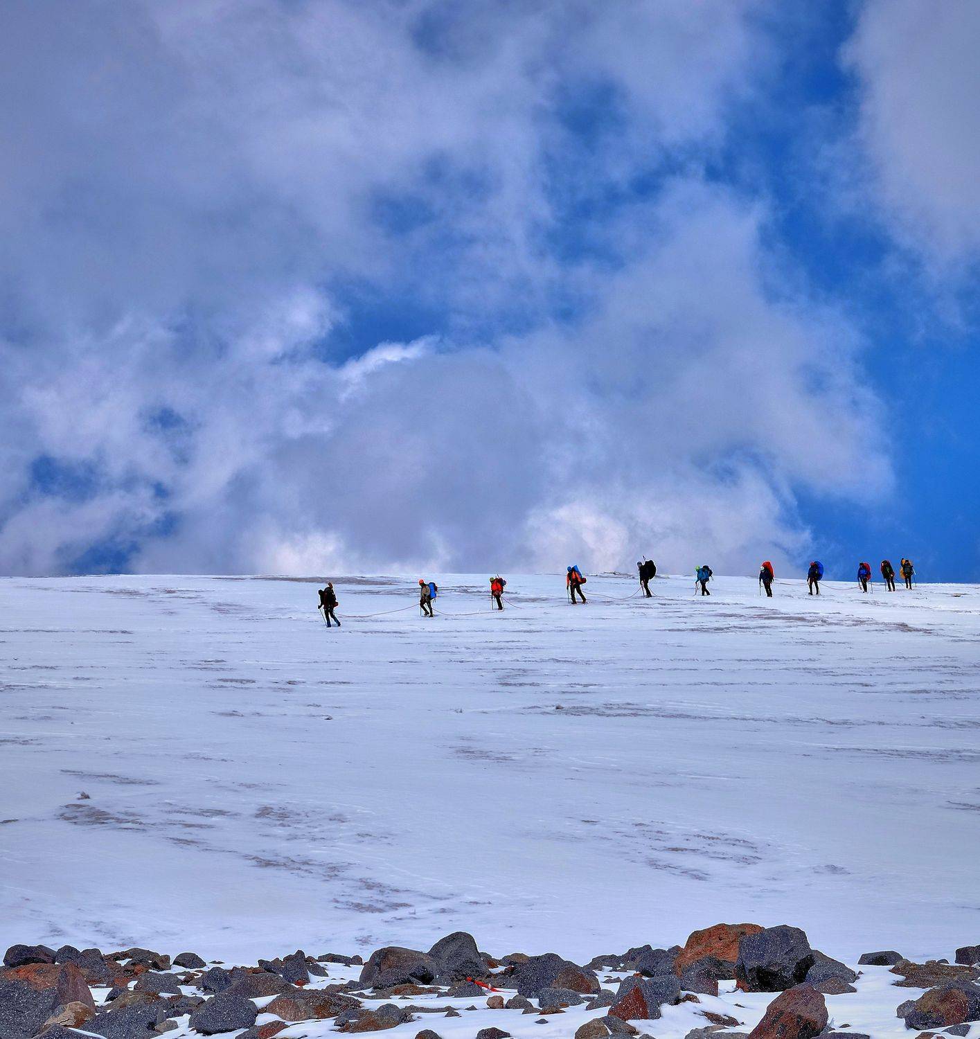 кабардино-балкария, эльбрус, горы, ледник, альпинист,, Байдуков Александр