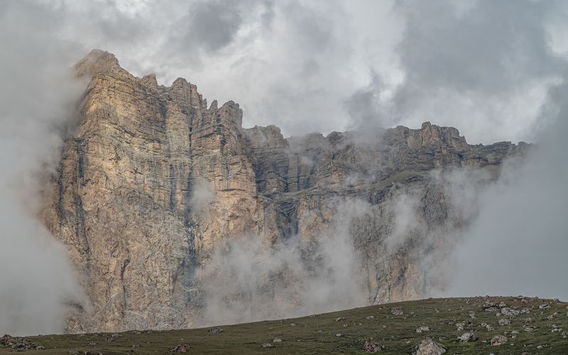 пейзаж, кабардино-балкария, скалы Скальные замки верховьев Чегема фото превью