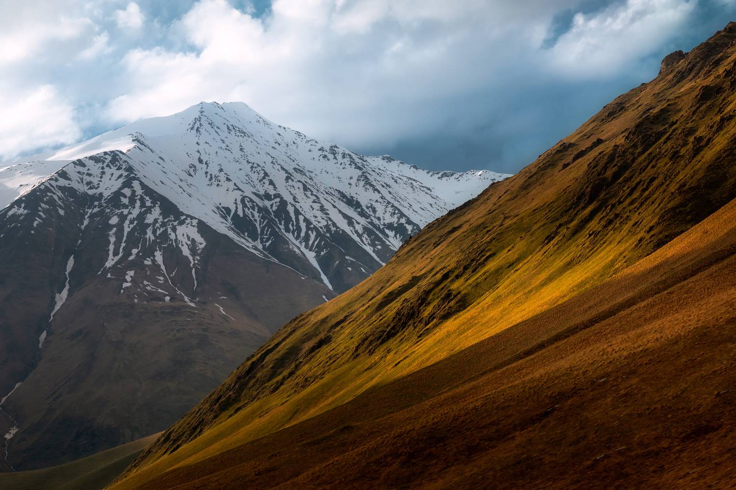 горы, грузия, небо, снег, пейзаж, небо, lanscape, mountains, Рябинин Влад
