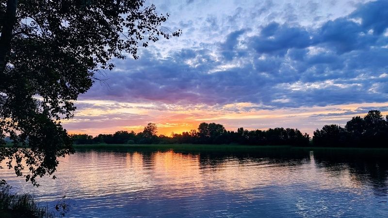 пейзаж Летний вечер фото превью