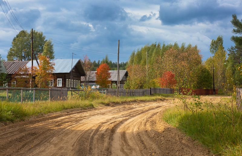 Осенняя деревенька фото превью