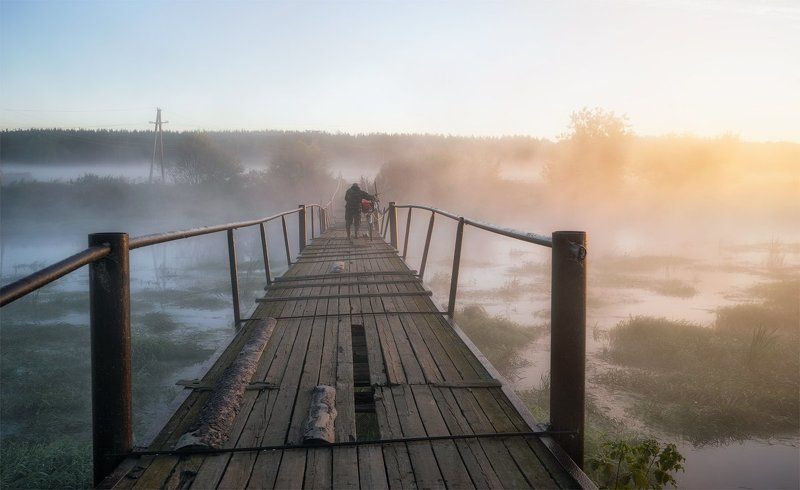рассвет,туман,река,клязьма,сони,рыба,рыбак На рыбалку фото превью