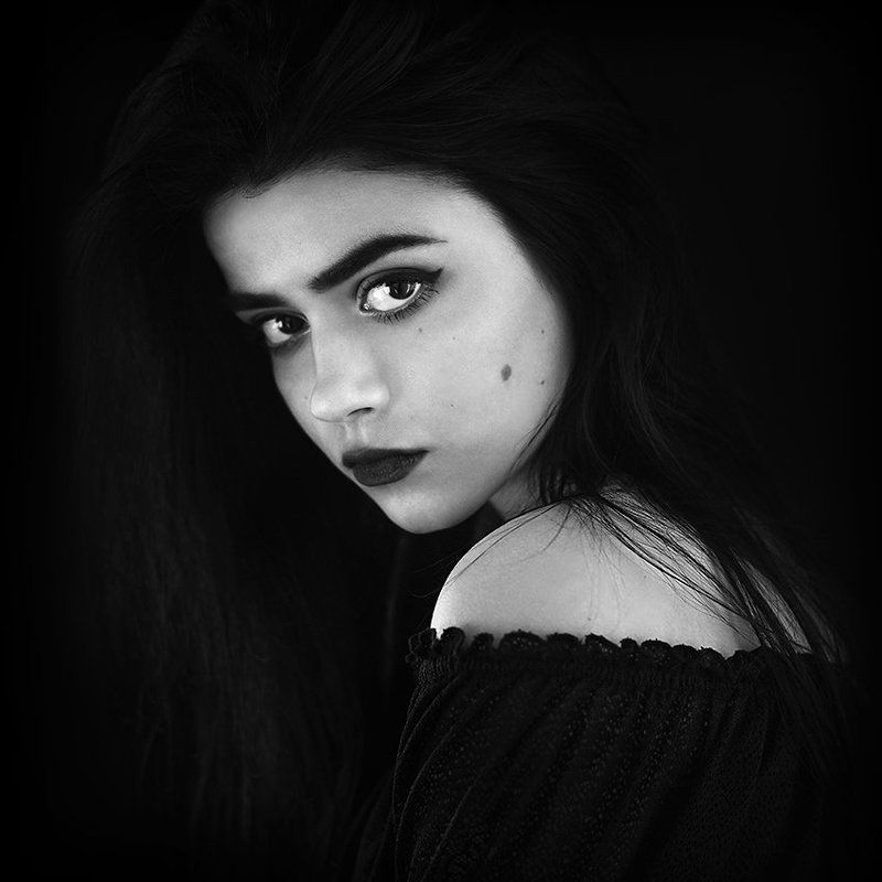girl,portrait,bw,contrast, Ekatherine  фото превью