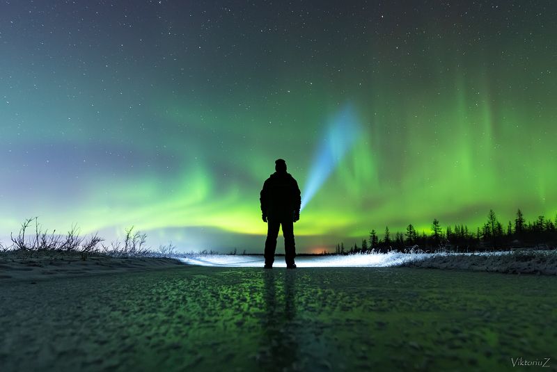 северное сияние, полярное сияние, заполярье, aurora borealis, polar lights  фото превью