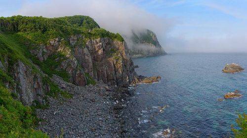 Туманные скалистые берега