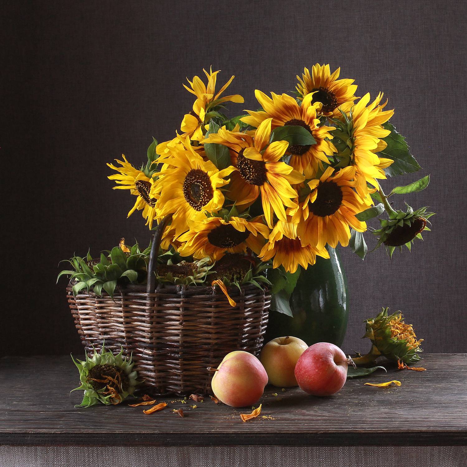 натюрморт, фотонатюрморт, still life, stillifefoto, художественное фото, фотохудожник, наталья казанцева, осень, , осень, сентябрь, подсолнухи, цветочный натюрморт, букет, август, Наталья Казанцева