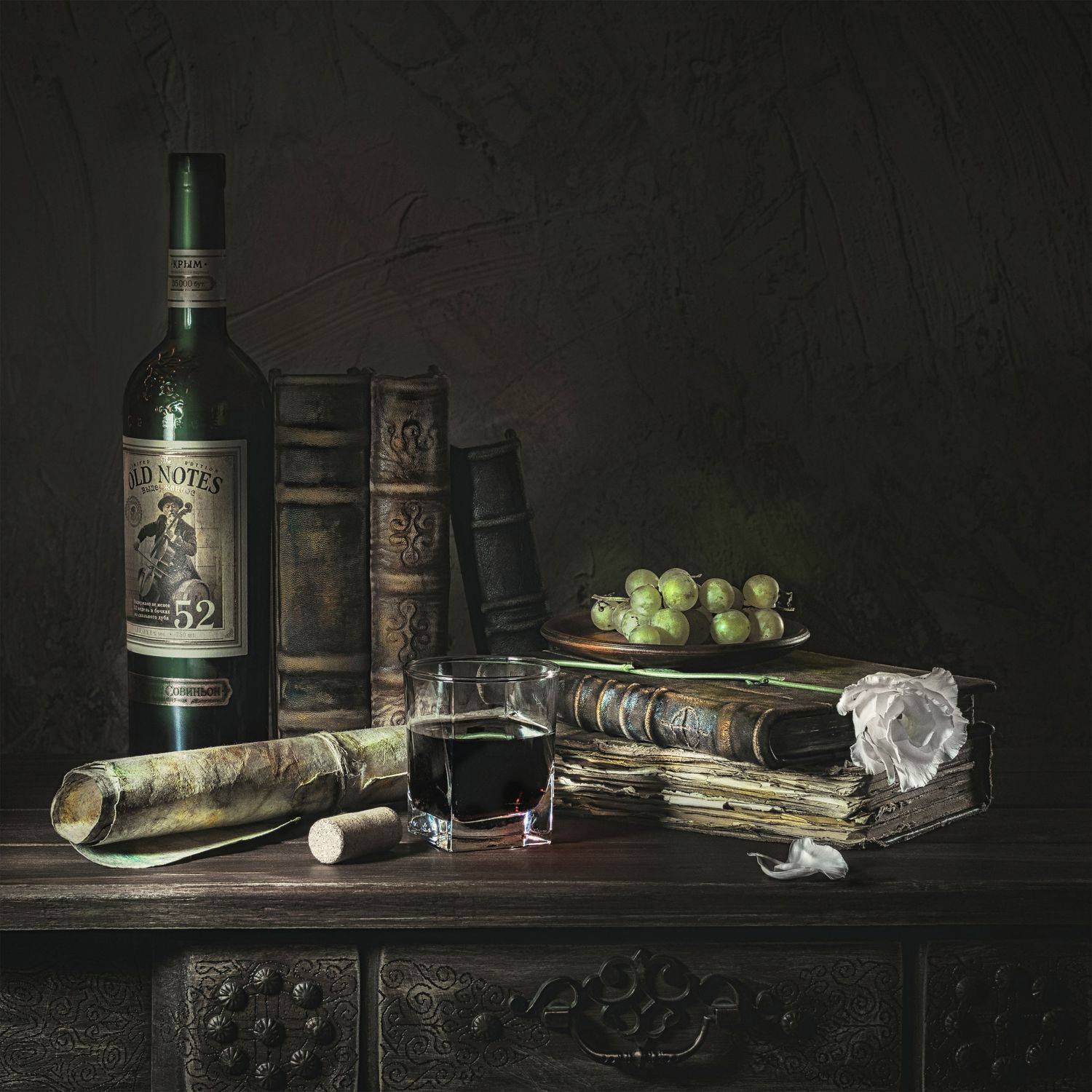 книги,тень,ретро,вино,вечер, Вячеслав Кудиевский