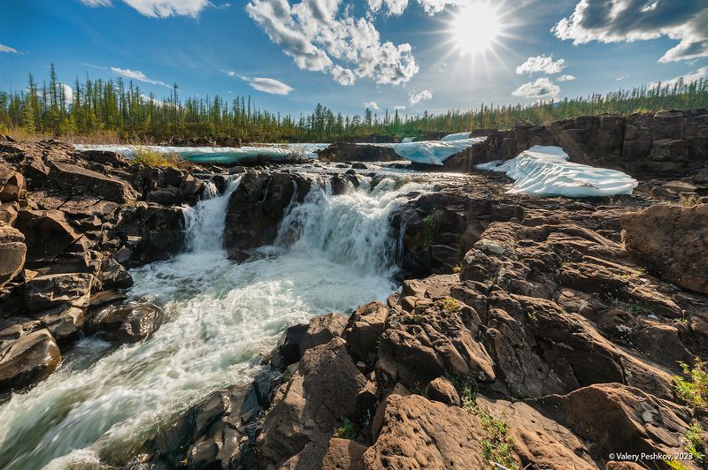 водопад, уютный, плато путораны, яктали, наледи, натёчный лёд, владимир коваль Водопад Уютный фото превью