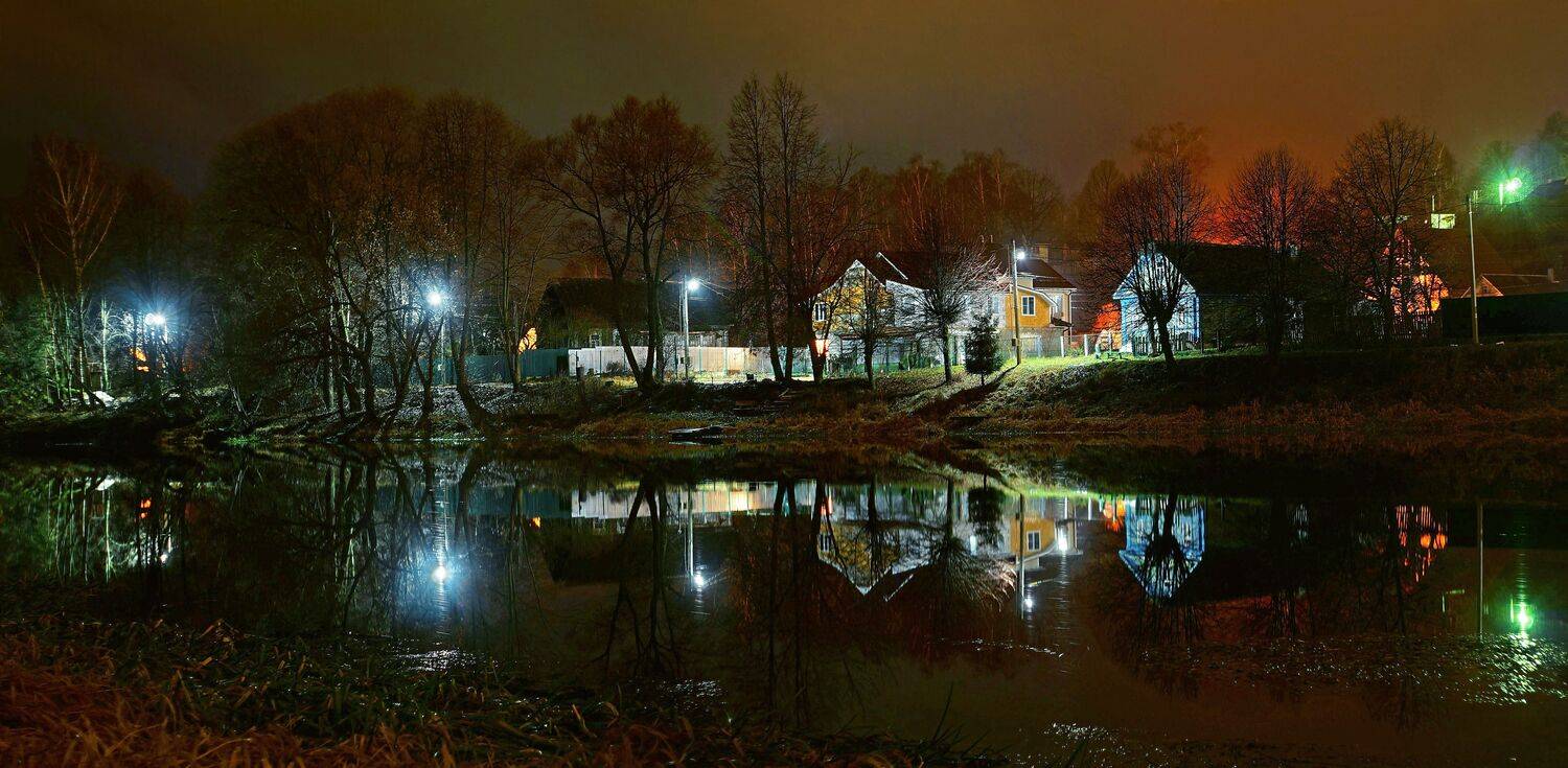 фонари,ночь,отражение, sasha yudin