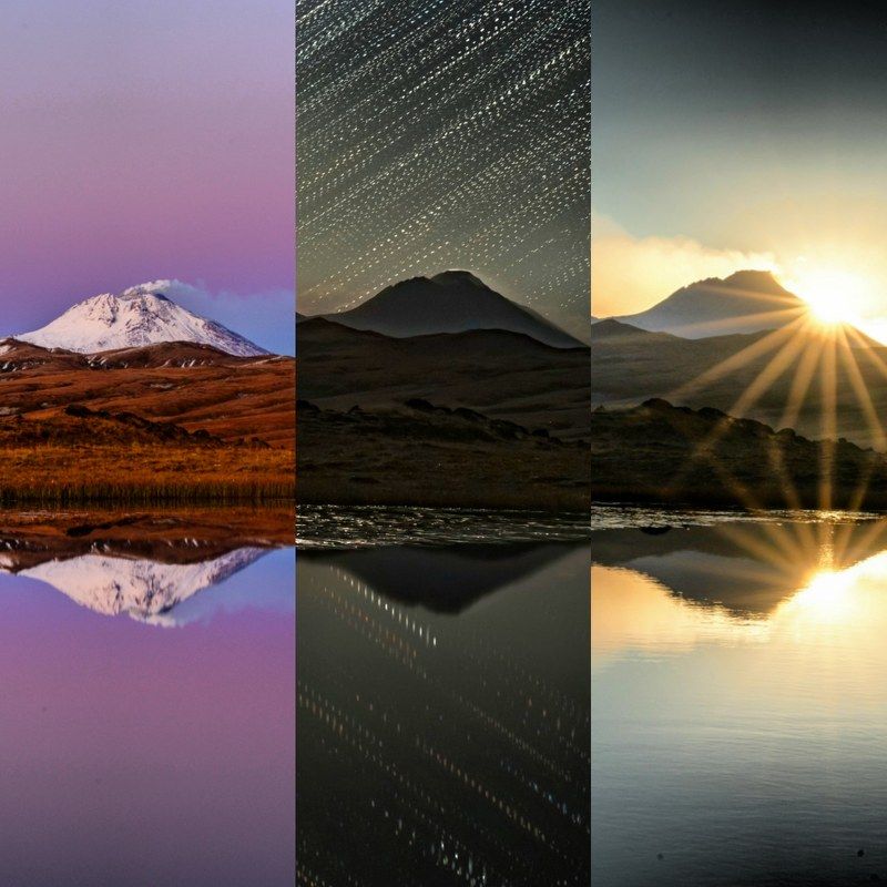 Триптих. Вулкан Безымянный. фото превью