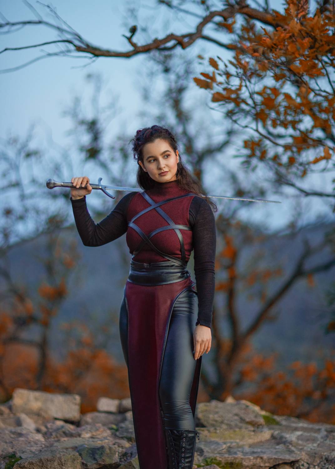 фентези, сказка, легенда, девушка, мечь, осень, Natalie Seitner