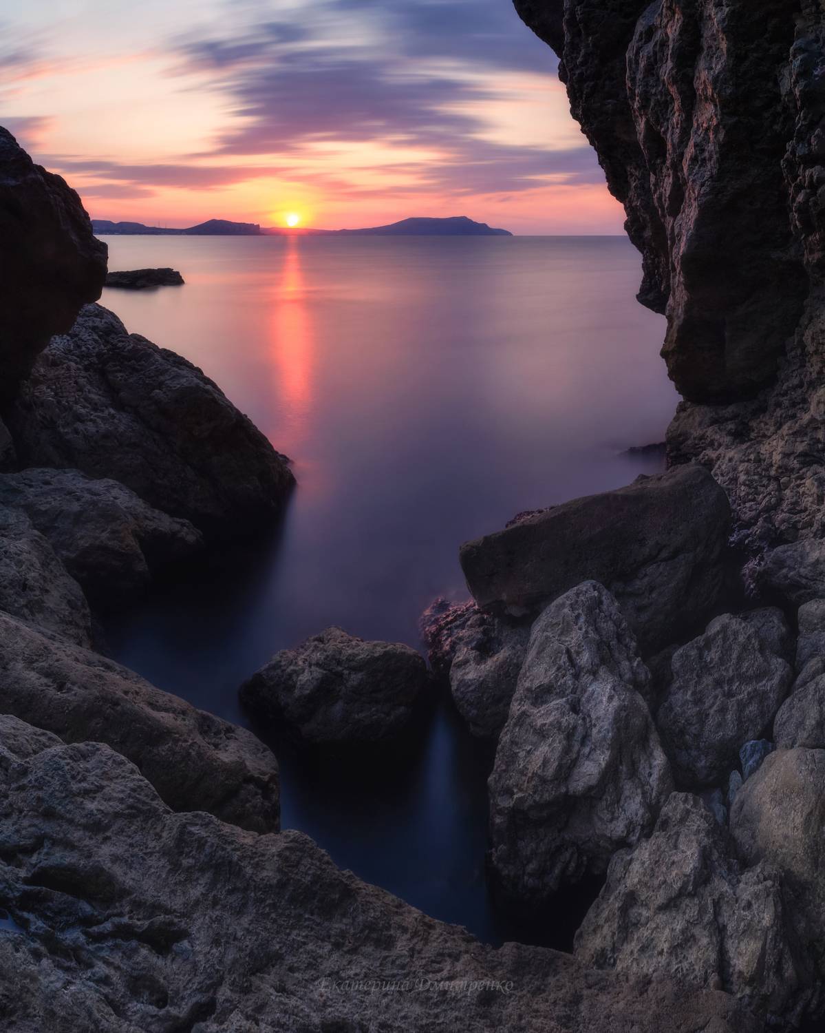 крым, море, рассвет, новый свет, судак, горы, утро, пейзаж, длинная выдержка, crimea, landscape, Дмитренко Екатерина