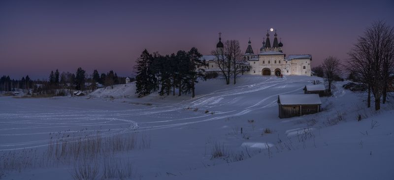 ферапонтово, полнолуние, зима, вечер Полнолуние фото превью