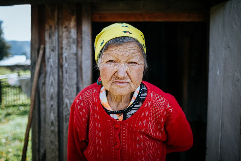 шорцы, деревня, тайга, одиночество, бабушка, портрет *** фото превью