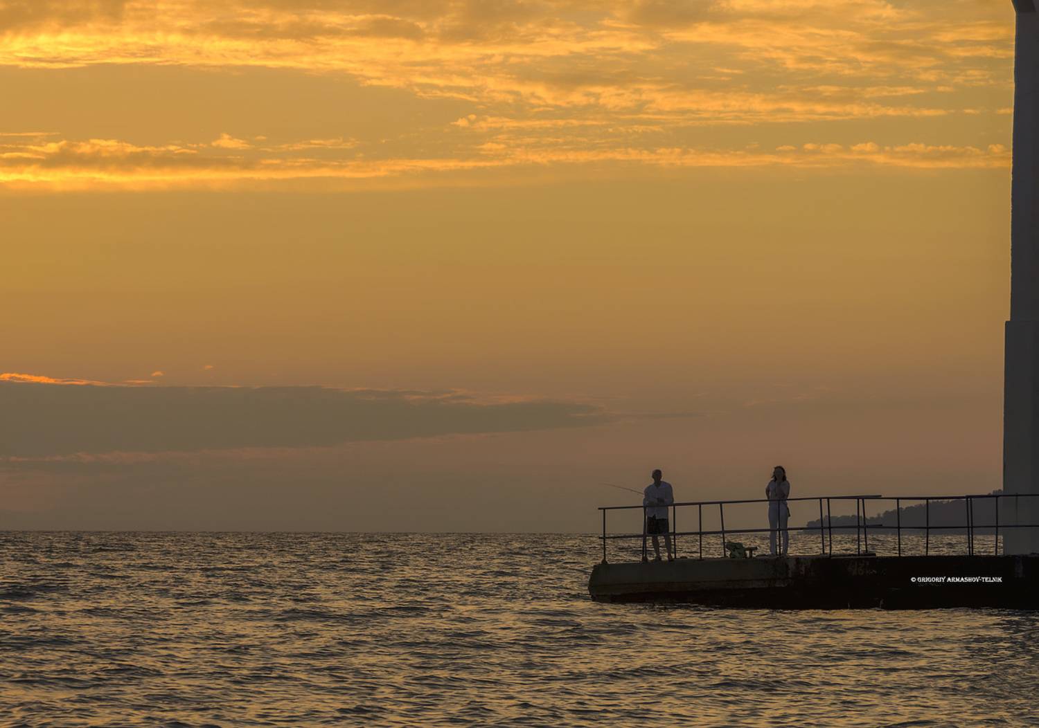 рыбалка закат пейзаж море золотой_час, Григорий Армашов-Тельник