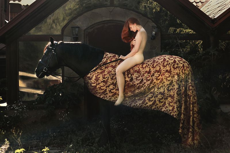 girl, model, godiva, horse, photography, fine art, леди годива, портрет, лошадь, живопись Lady Godiva фото превью