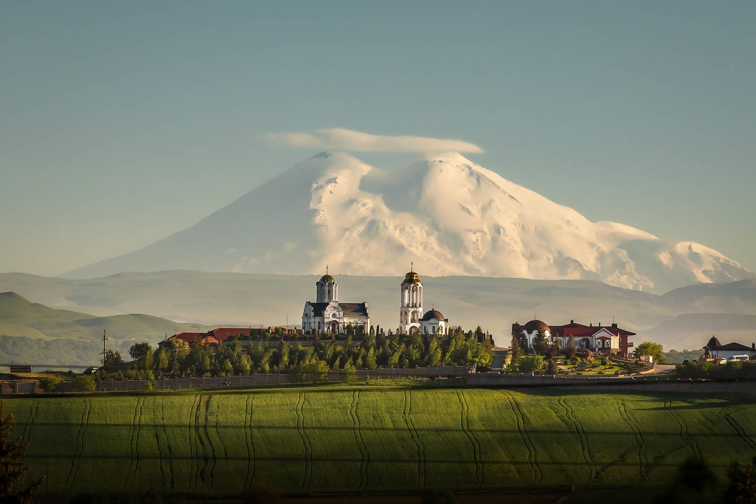 храм, закат, кавказ, кмв, кавказские минеральные воды, эльбрус, ессентуки, гора, монастырь, monastery, Zakharov Armen