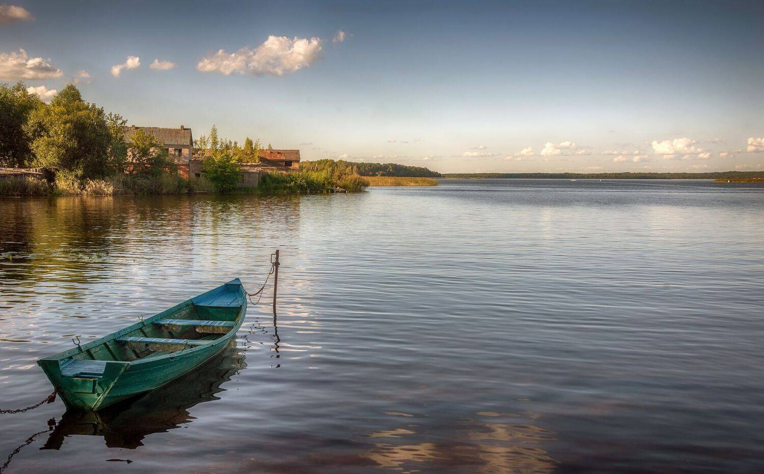 озеро, лодка, селигер, штиль, Сергей Аникин
