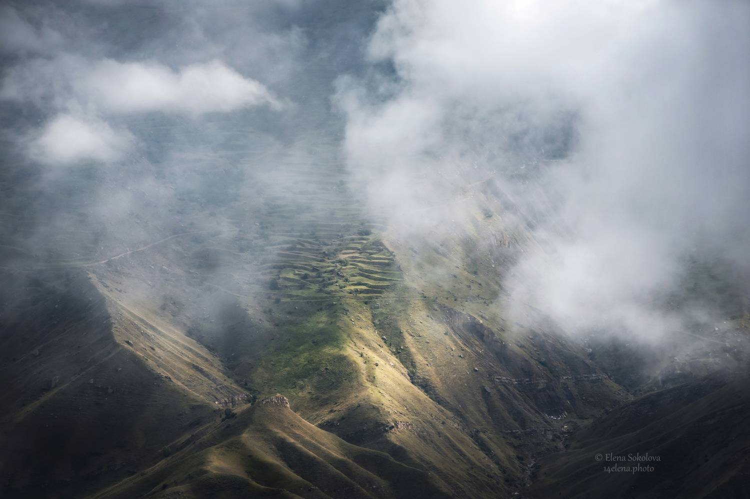 горы, туман, Соколова Елена